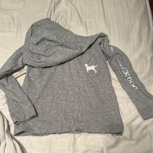 Gray Long Sleeve Black Dog tee shirt